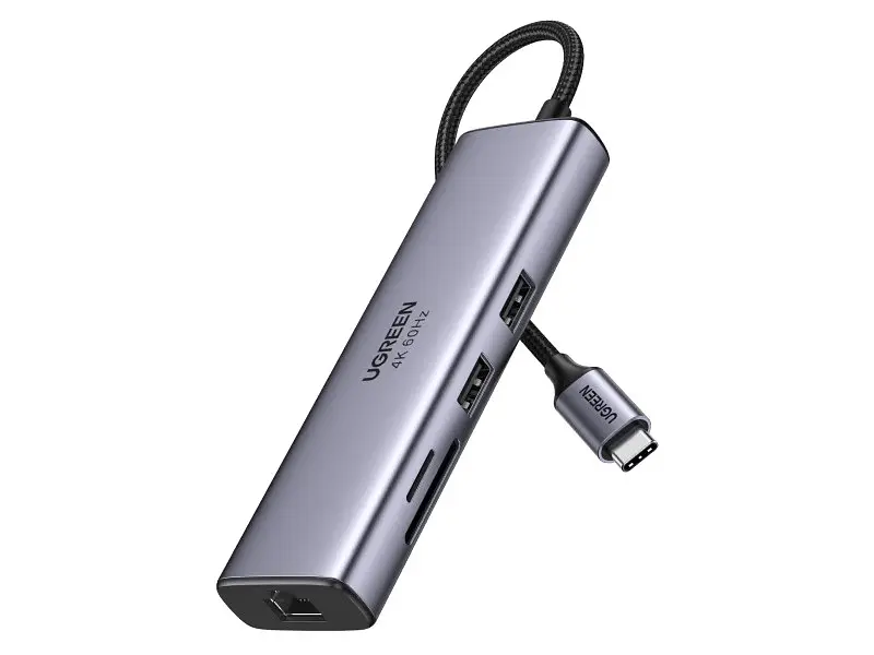 Мультипортовий адаптер UGREEN CM512 Gray (60515)