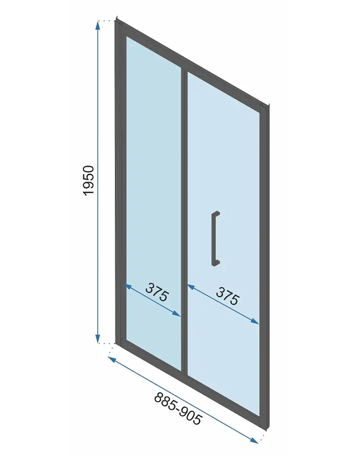Душова кабіна Rea Rapid Fold 90x80 black REA-KPL-09913, Чорний матовий, Універсальна, прозрачний, Чорний матовий - фото 5