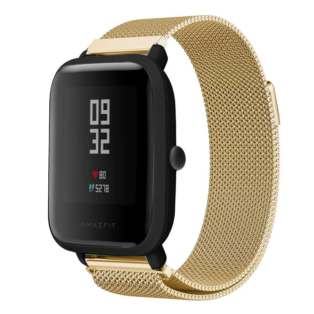 Ремінець BeWatch міланська петля для Xiaomi Amazfit BIP Золото (1010228)