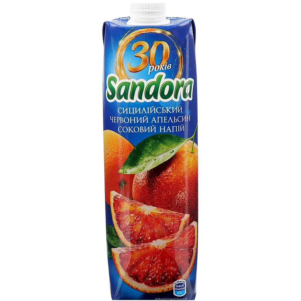Напій соковий Sandora Сицілійський червоний апельсин 950 мл (719492) - фото 2