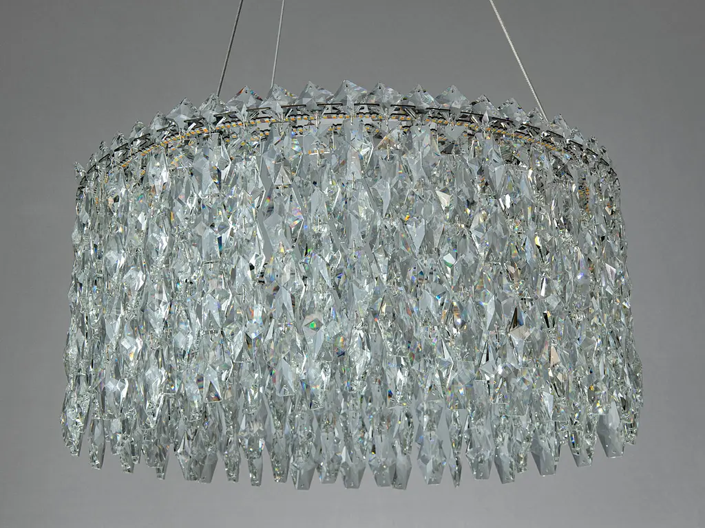 Підвісна кришталева LED люстра Diasha 582/500CH хром 47 см 66 W 3 режими світла - фото 4