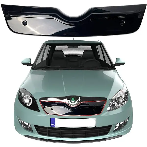 Зимняя Накладка На Skoda Fabia 2 2010-2014 Рестайлинг Решетка Глянець FLY