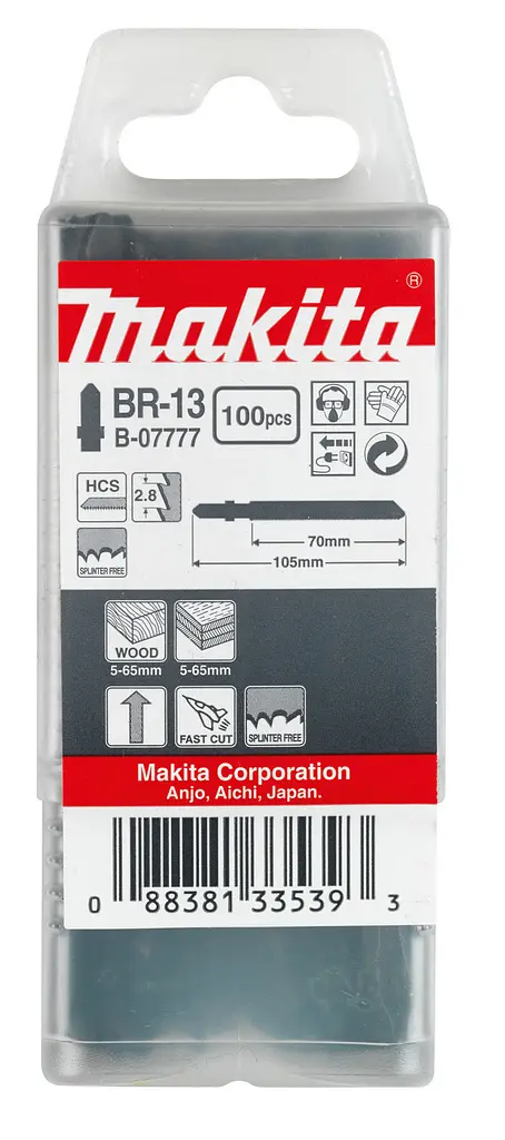 Набір полотен HСS для лобзика по дереву Makita B-07777 (100 шт)