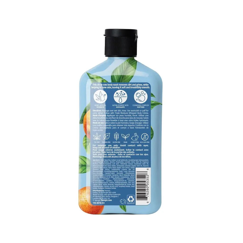 Гель для душу «Потрійне зволоження» Triple Moisture Fresh Citrus Body Wash Hempz 500 мл (8016-03) - фото 2