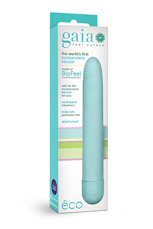 Вібратор Blush Gaia Eco 17.8 см бірюзовий - фото 5