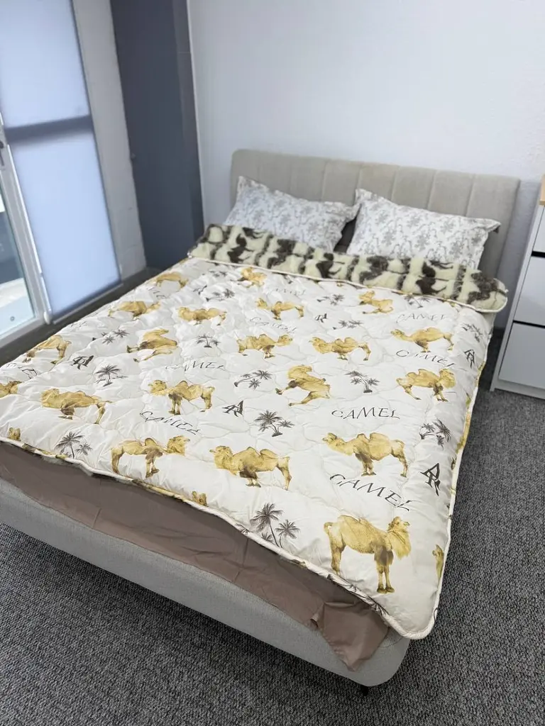 Ковдра євро зимова стьобана з холофайбера Arda Camell wool 41075 195х215 см - фото 3