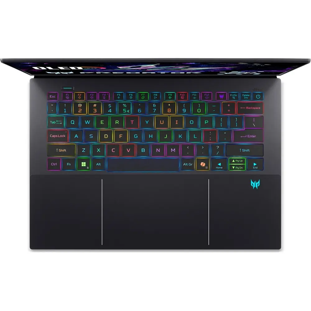 Ігровий ноутбук ACER Predator Triton 14 AI PT14-52T (NH.U22EX.001), Intel Core Ultra 9288 В (до 5,1 ГГц), 14-дюймовий сенсорний екран з роздільною здатністю 2.8K, 32 ГБ, SSD на 1 ТБ, NVID DOS, вугільно-чорний - фото 3