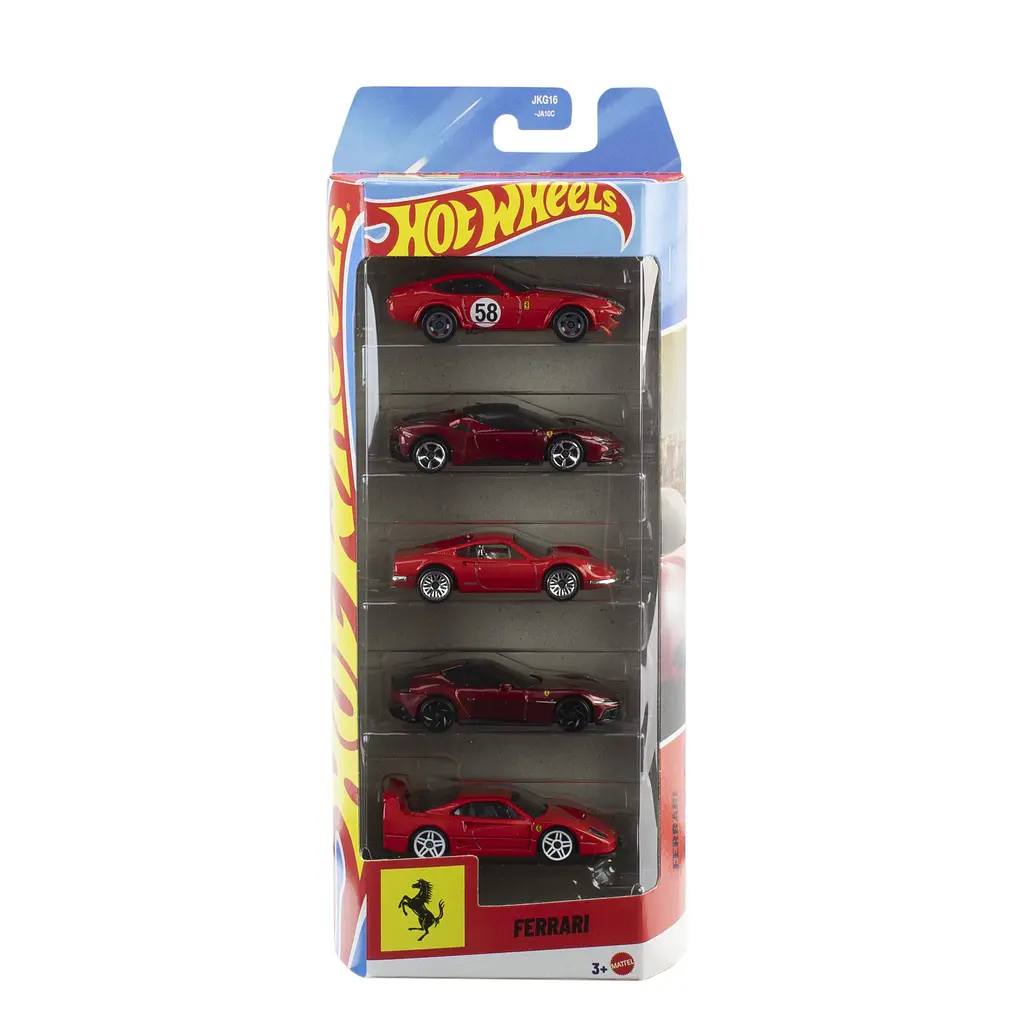 Набір Hot Wheels з 5-и базових машинок Ferrari (JLN12) - фото 6