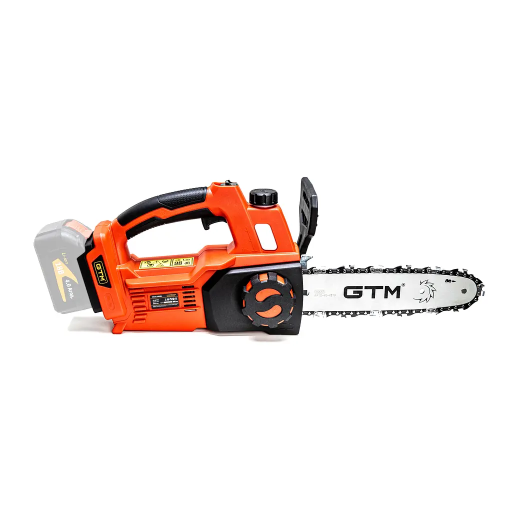 Пила ланцюгова акумуляторна GTM CS18/250BL (25 см, 10 м/с, BL, 18V, без акумуляторів та зарядного пристрою) - фото 2