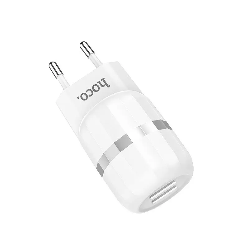 Адаптер мережевий Hoco Wisdom C41A зарядний на 2USB-виходи біле - фото 4