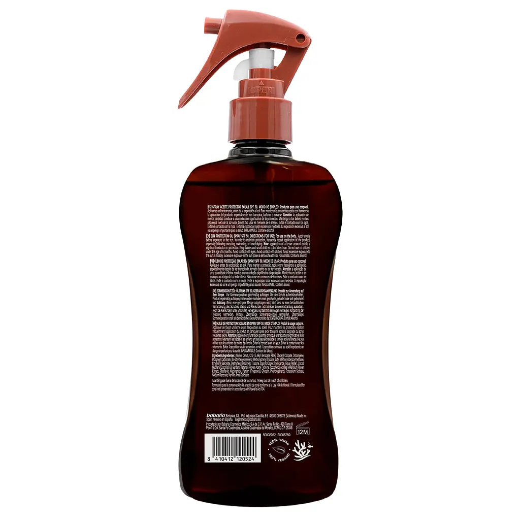 Масло-спрей для тела Babaria Coconut Bronze Sunscreen для загара с бронзирующим эффектом SPF 50, 200 мл - фото 2