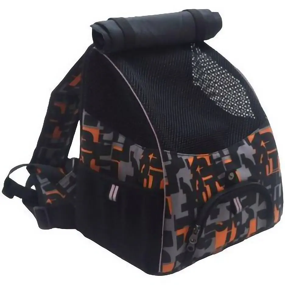 Рюкзак-переноска Matys Гросс №0, мозаїка, 16х26х30 см, чорний - фото 2