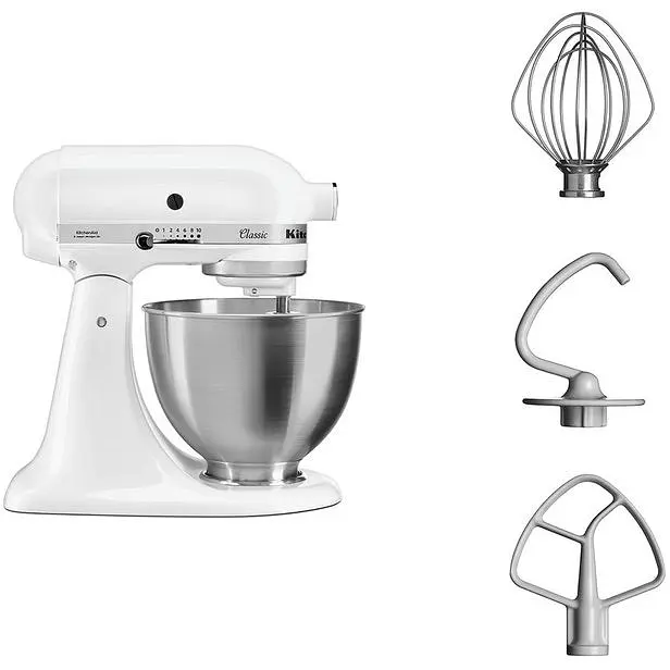 Кухонная машина KitchenAid Classic 5K45SSEWH с откидывающимся блоком 4.3 л белая (5K45SSEWH) - фото 2