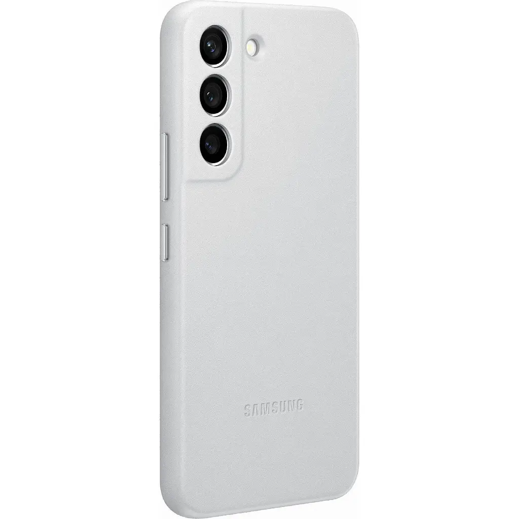 Оригінальний шкіряний чохол Leather Cover для Samsung Galaxy S22 Plus EF-VS906LJEGRU S906 Light Gray - фото 6