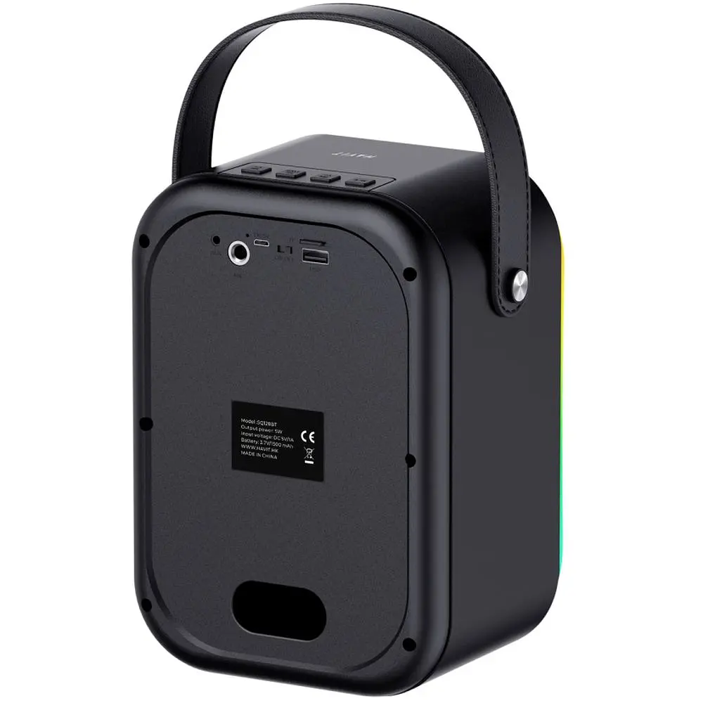 Портативная колонка Havit HV-SQ128BT 5W RGB black (HV-SQ128BT) - фото 4