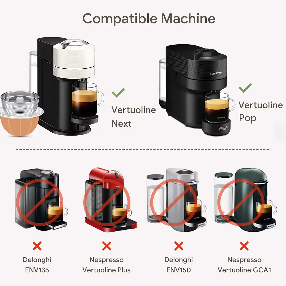 Капсула из нержавеющей стали для кофемашины Nespresso Vertuoline POP, NEXT ( 80мл +150мл+230мл) iCafilas - фото 8