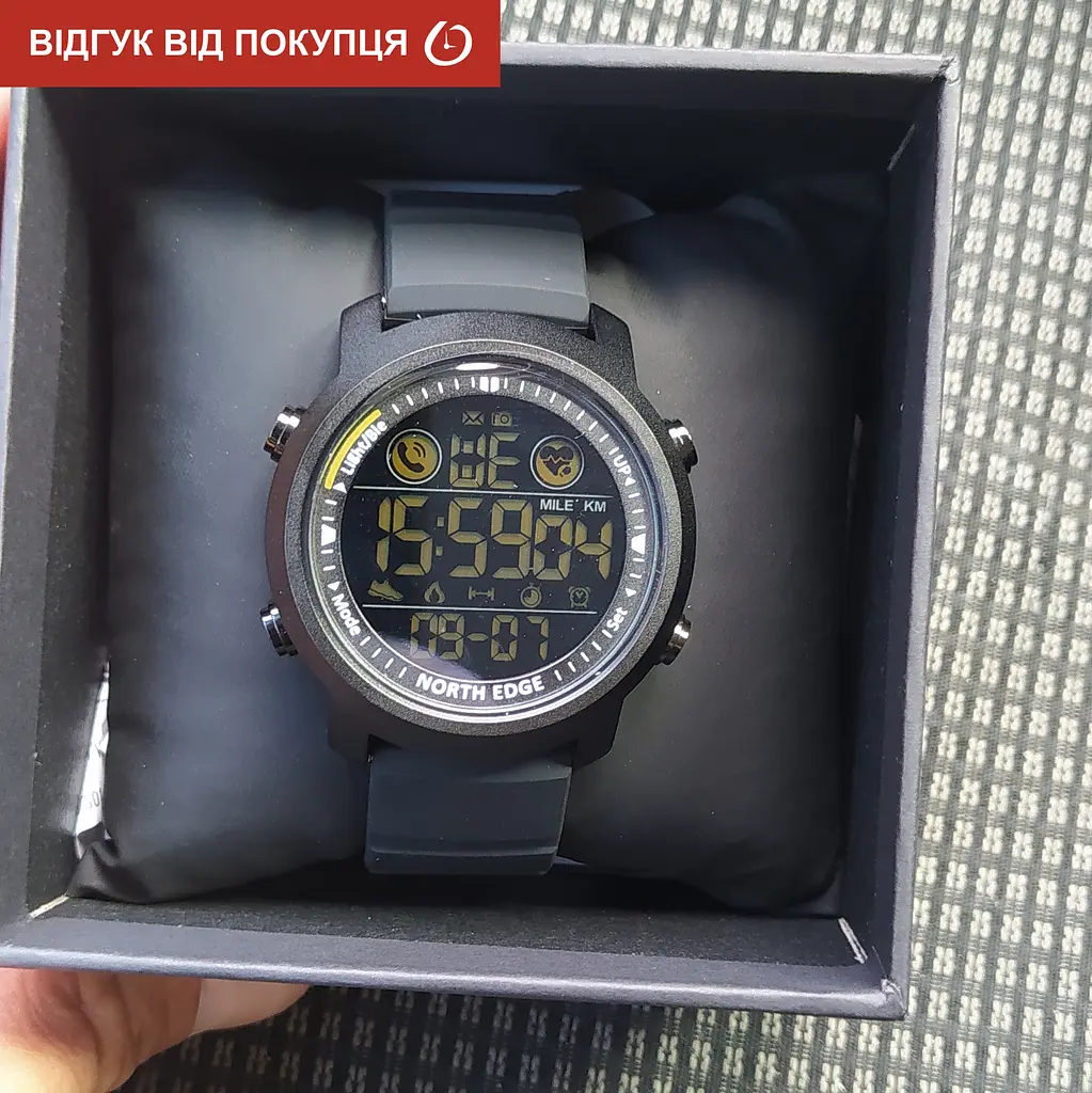 Годинник North Edge Laker Black 5BAR - фото 19