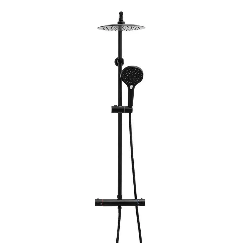 Душова система Yoka Bergen 25 Black з термостатом BP.BERGEN-THERM-25-BLK, Чорний матовий - фото 3