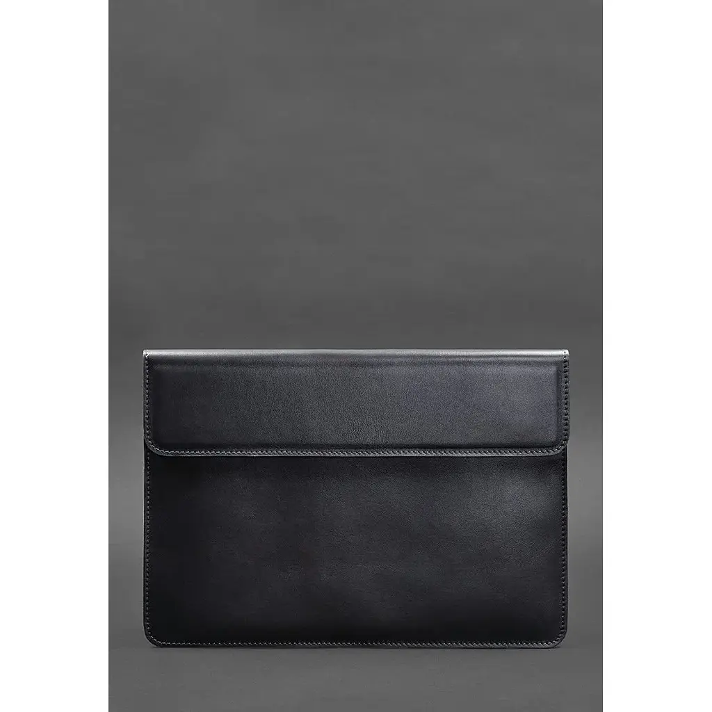 Шкіряний чохол-конверт BlankNote на магнітах для MacBook 14 Темно-синій - фото 5