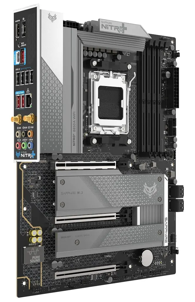 Материнська плата Sapphire NITRO+ B850A WIFI7 (52123-03-40G) (Socket AM5, AMD B850, ATX) - фото 4