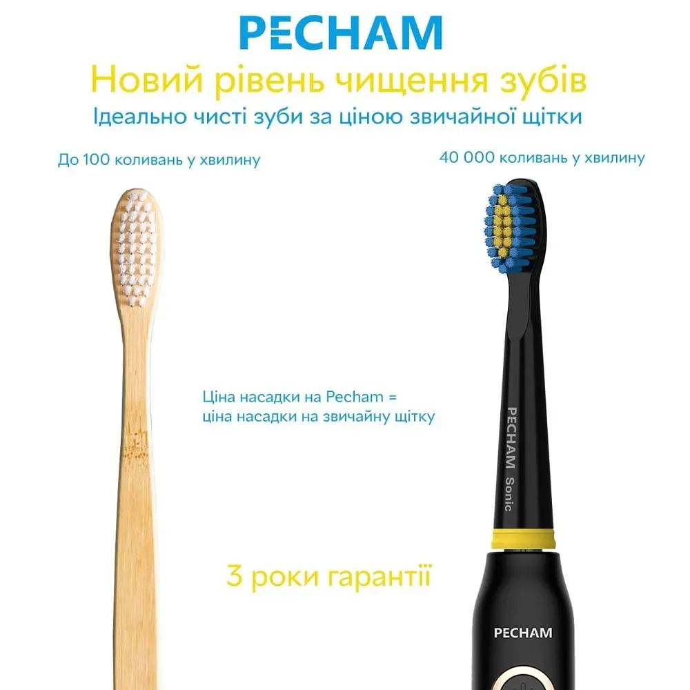 Насадки для зубной щетки Pecham Travel Black (0290119080301) - фото 2