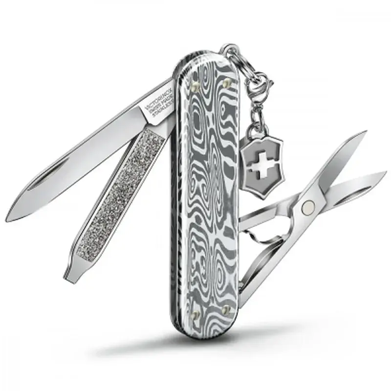 Ніж Victorinox Classic SD Brilliant Damast + брелок-лого (0.6221.34) - фото 2