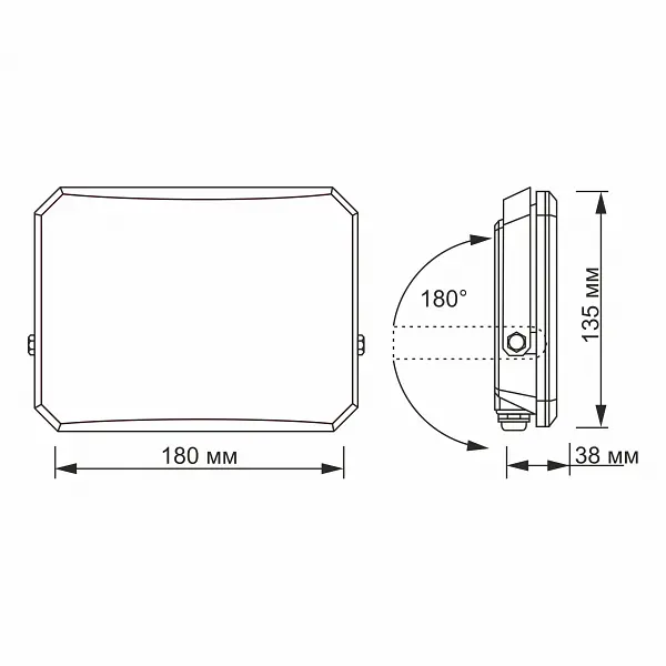 LED прожектор VIDEX F3 50W 5000K 220V Black (VLE-F3-0505) - фото 6