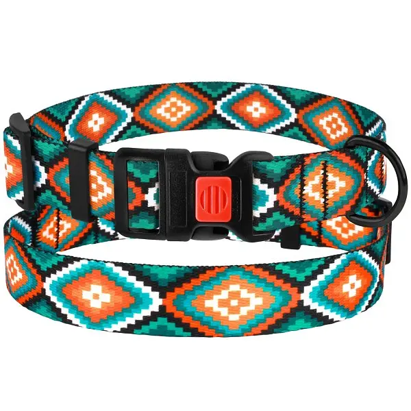 Ошейник для собак BronzeDog Urban застежка пластиковая ромбы S - фото 3