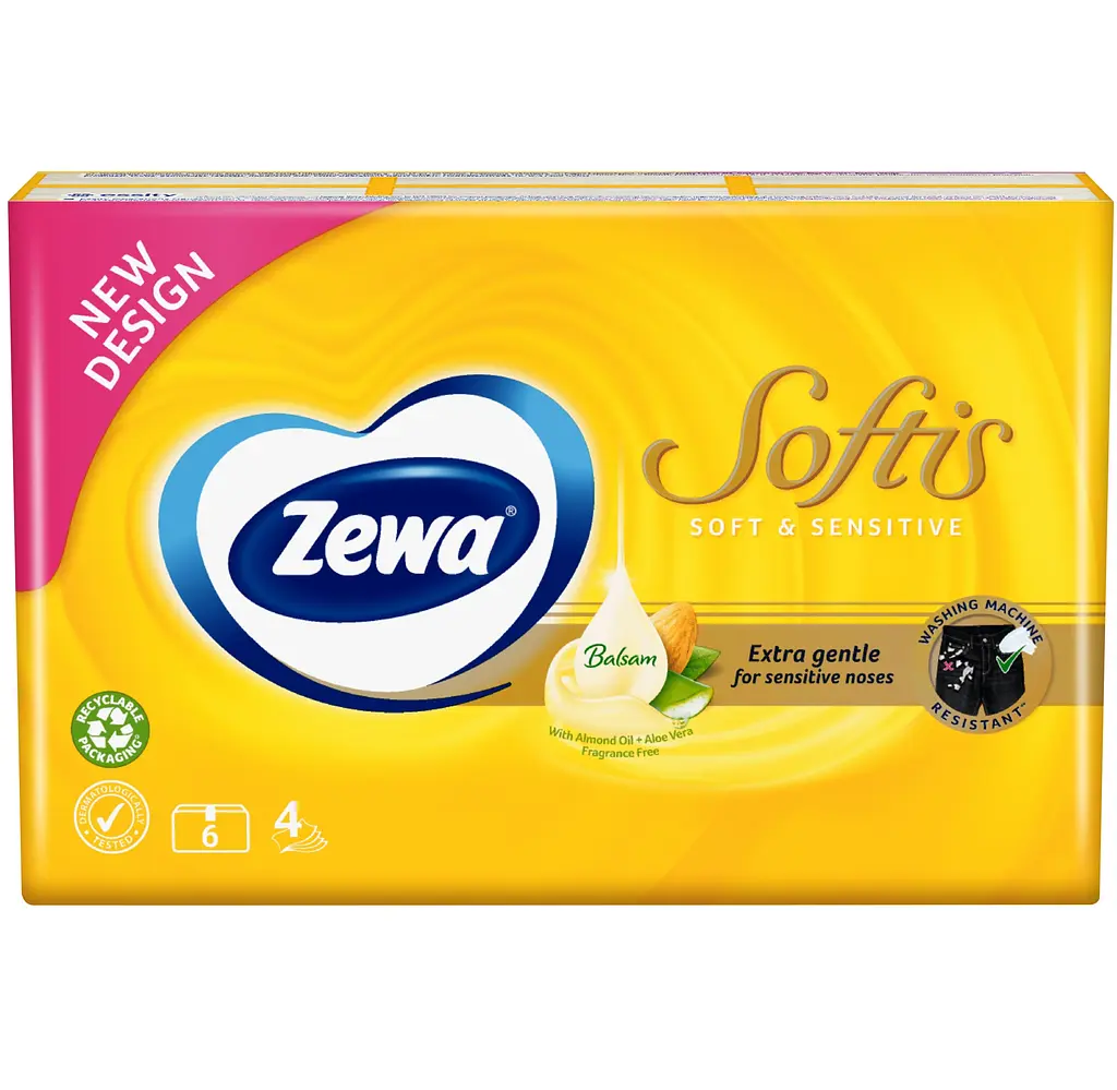 Носовички Zewa Soft Sensitive 6 п. x 9 шт. - фото 2