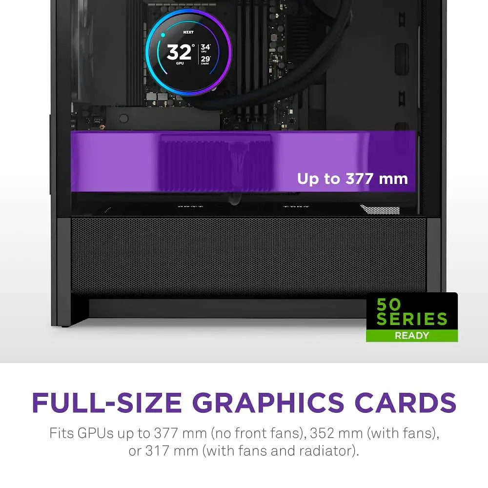Корпус NZXT H3 Flow Tempered Glass без БП Black (CC-H31FB-01) - фото 2