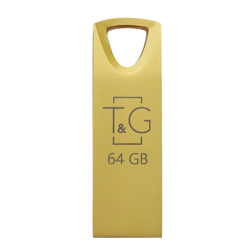 Флеш-накопитель USB 64GB T&G 117 Metal Series Gold (TG117GD-64G) - фото 2