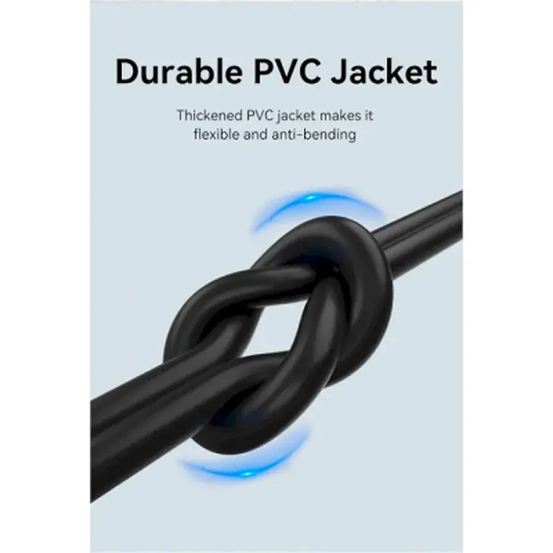 Дата кабель USB 2.0 AM to USB-C 1.5m 3A 18W PVC black Vention (CTHBG) - фото 9
