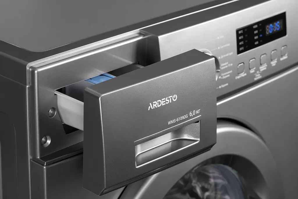 Стиральная машина Ardesto с фронтальной загрузкой WMS-6109DG, 6кг, 1000, A++, 45см, Дисплей, Серый (WMS-6109DG) - фото 3