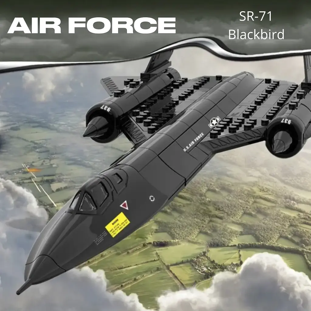 Конструктор Wange літак розвідник  SR-71 Blackbird Чорний дрізд  військова техніка авіація ,183 деталі - фото 6