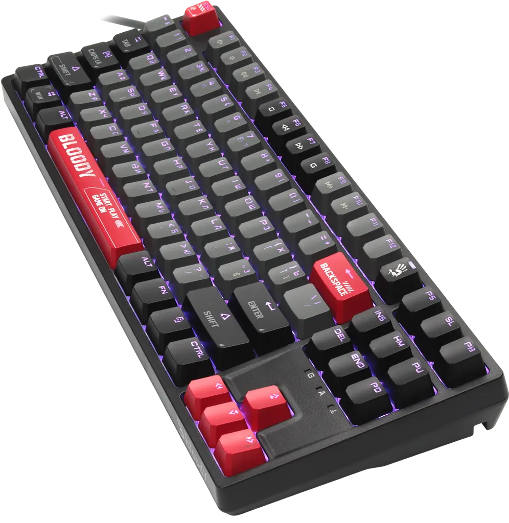 Клавіатура A4Tech Bloody S87 Energy RGB Red - фото 3