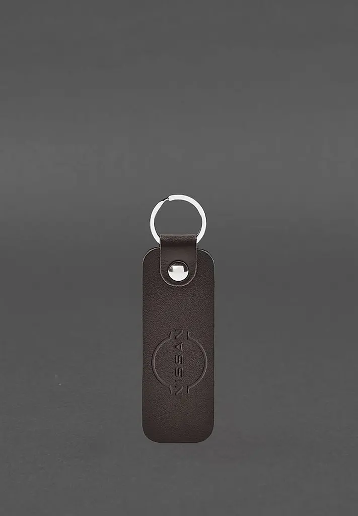 Кожаный брелок для Авто Nissan темно-коричневый - фото 2