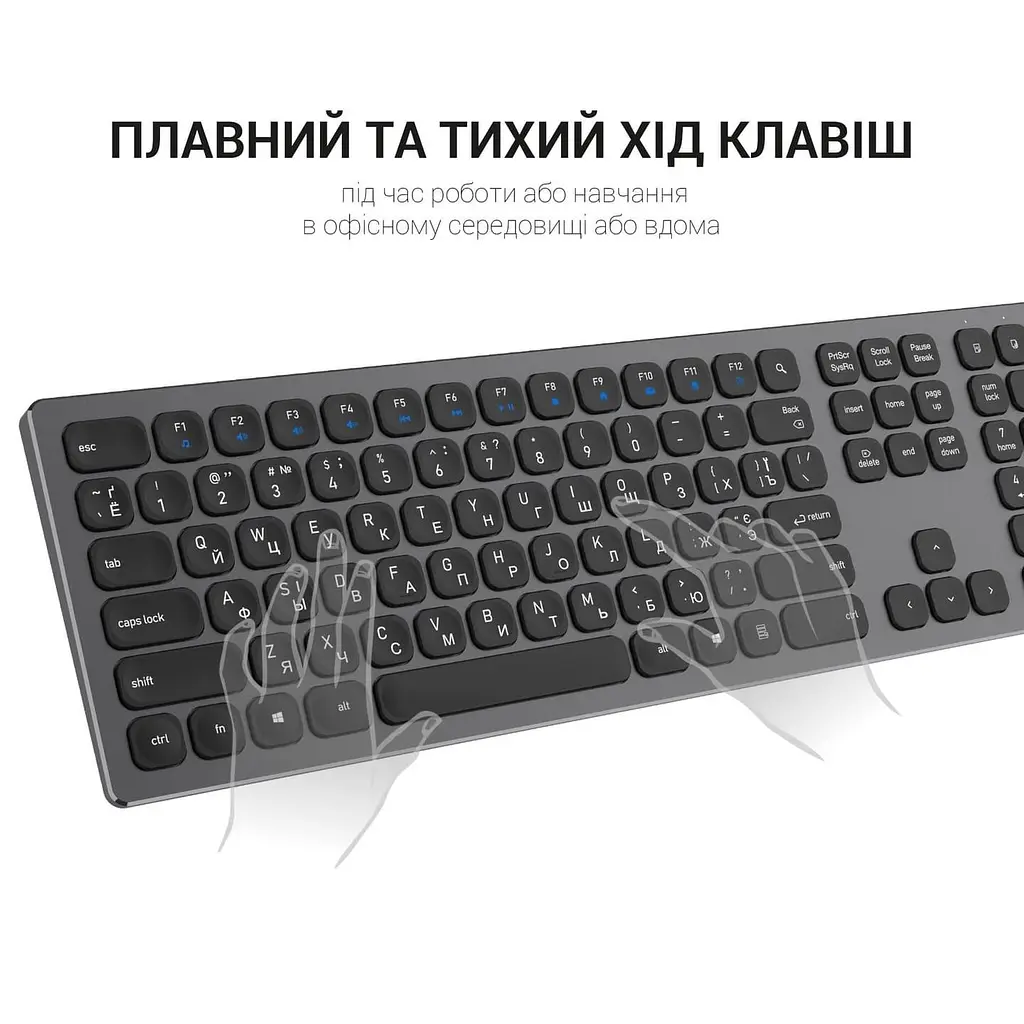 Клавіатура OfficePro SK1550 Wireless Black (SK1550B) - фото 7