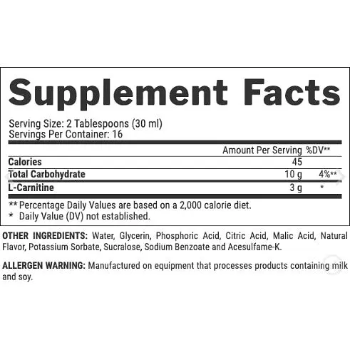 Жироспалювач Nutrex Research Liquid L-Carnitine 3000 Cherry Lime 465 мл - фото 2
