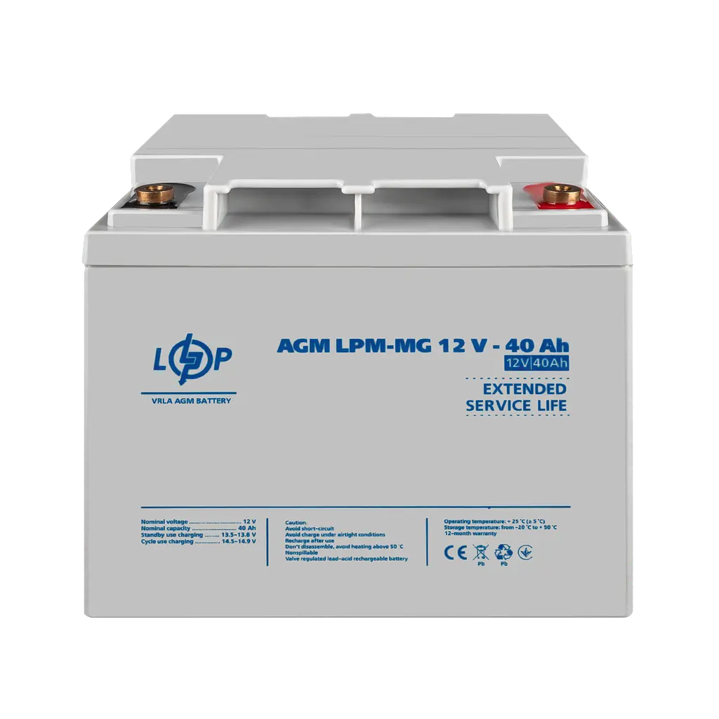 Акумулятор мультигелевий LPM-MG 12V - 40 Ah - фото 2