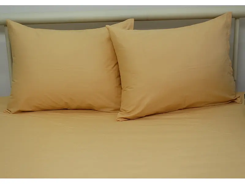 Простирадло на гумці + наволочки Apricot Cream TAG tekstil 160х200х20 см pbe0040933 - фото 3