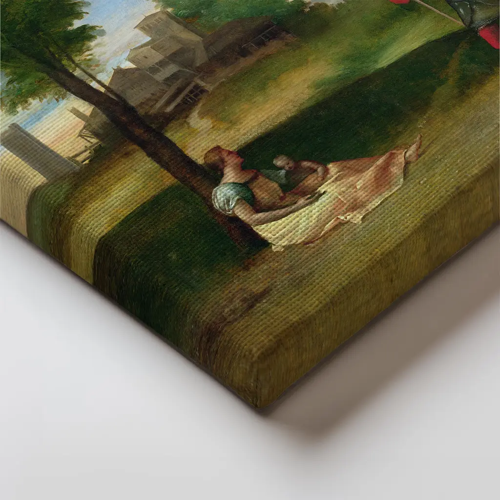 Інтер'єрна картина Ідилія, Тіціан, Titian, An Idyll, інтер'єрний декор, 60×60 см (id6980) - фото 3