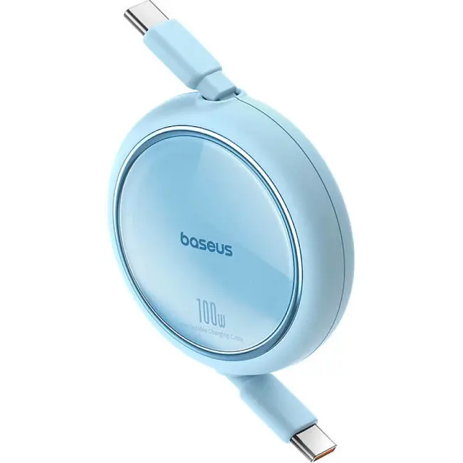 Кабель Baseus Free2Draw Mini Retractable Charging Cable Type-C to Type-C 100W 1m P10364500311-00 Blue - фото 2