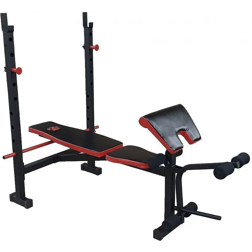 Лавка для жиму RN-Sport ReadMeBlack 4 грифи 100 кг дисків