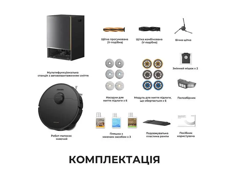Робот-пилосос з вологим прибиранням Dreame Matrix 10 Pro Black (RLM61HE-Bl) - фото 7