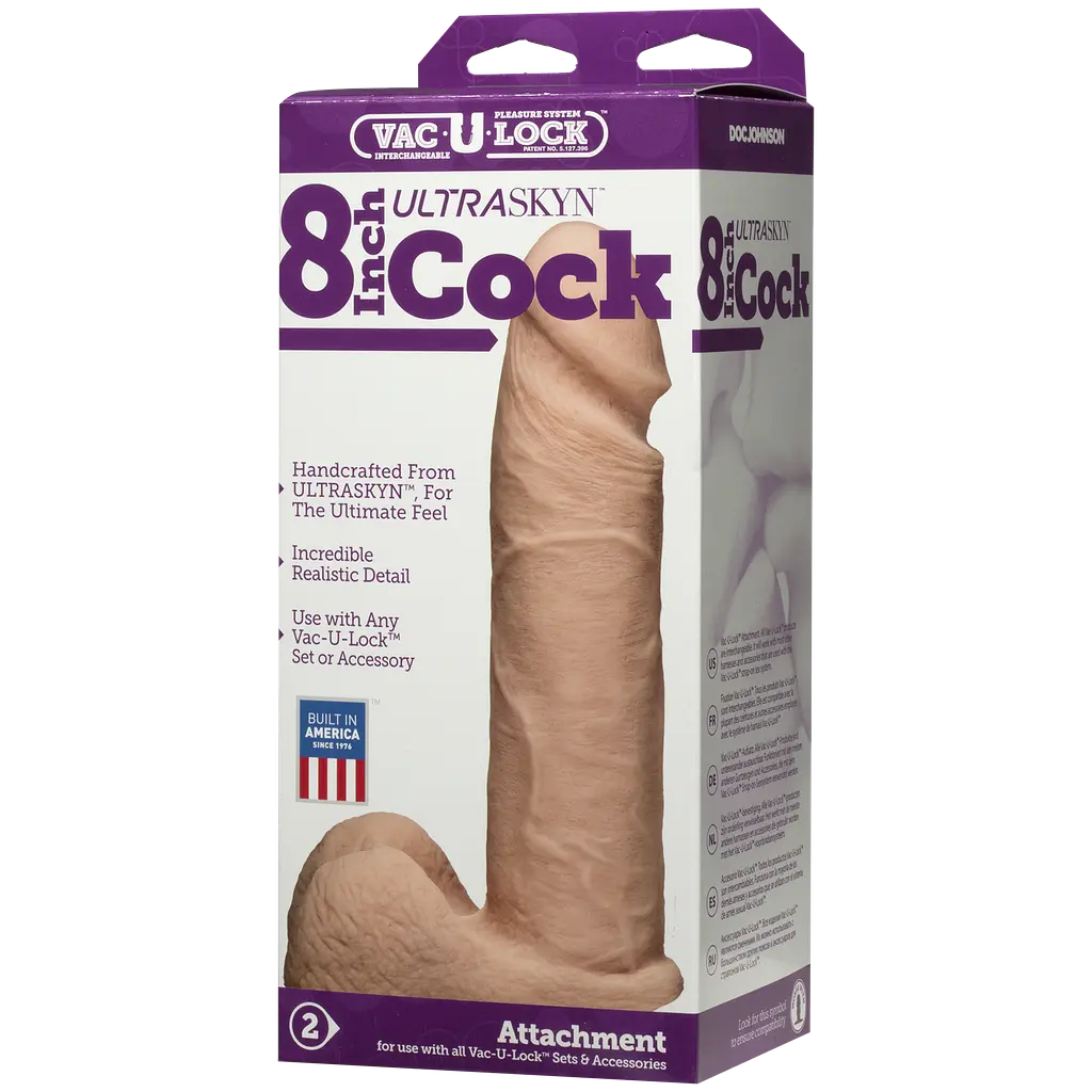 Фалоімітатор Doc Johnson Vac-U-Lock 8 Inch ULTRASKYN - фото 5