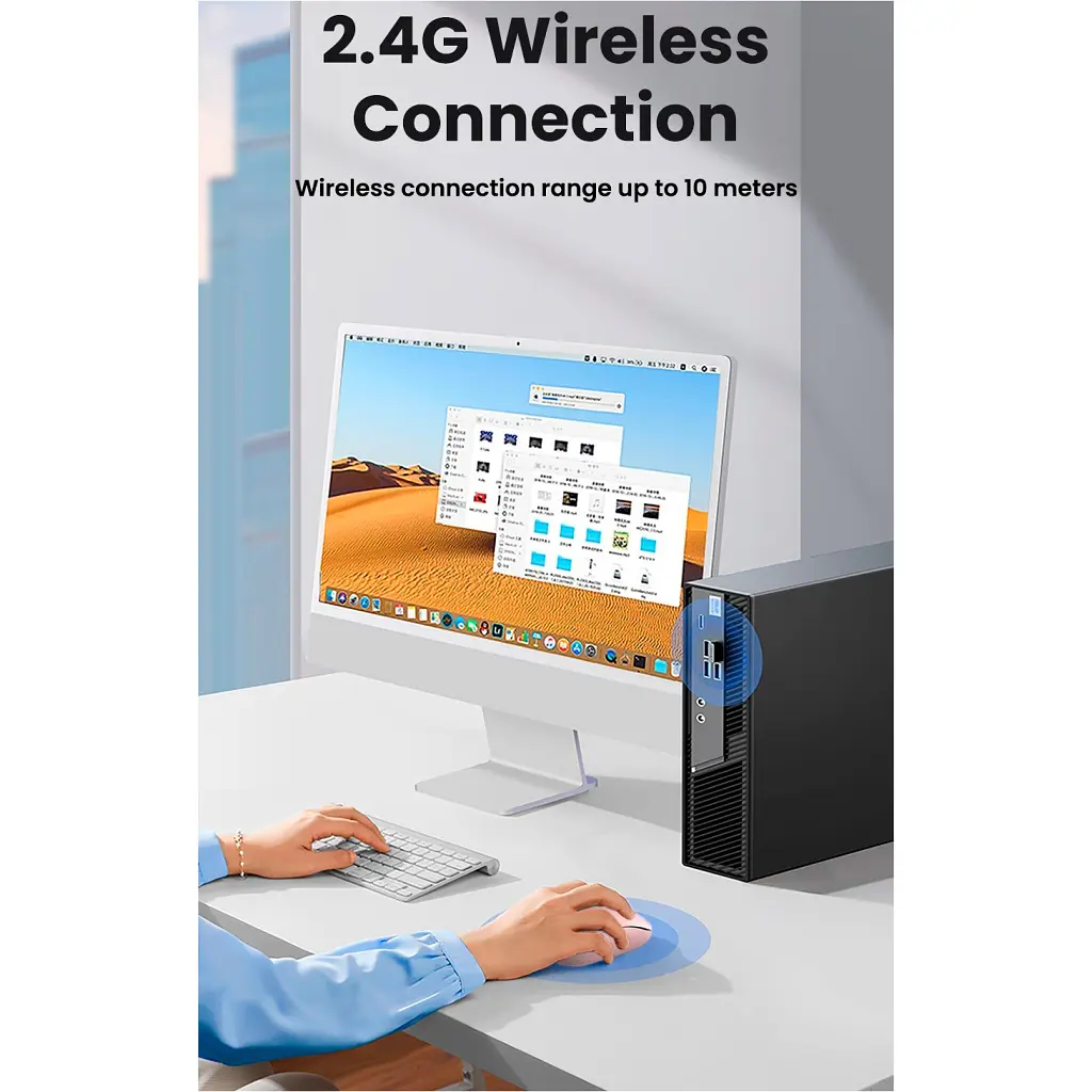 Мишка Ugreen MU105 Wireless Pink (90686) - фото 9