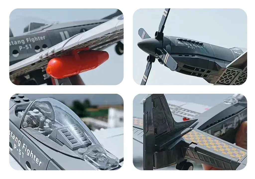 Конструктор Военный Самолет 256 элементов Ramiz - фото 3