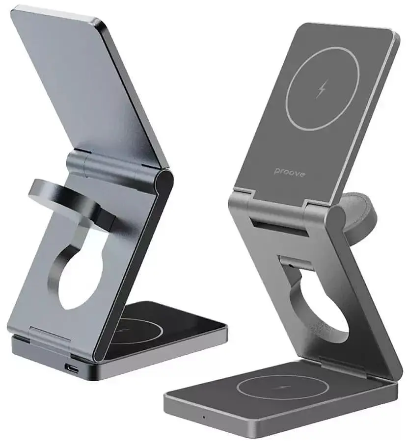 Зарядний пристрій Proove Titan Volt 3 in 1 gray (WSTV15000003) - фото 2
