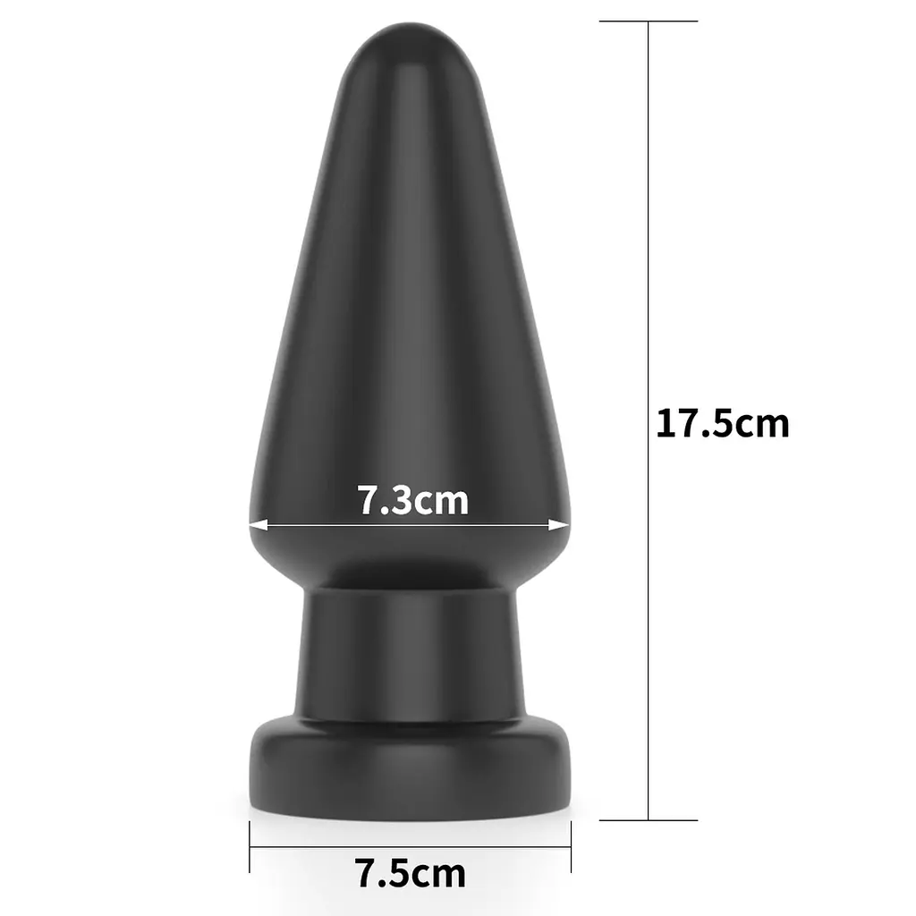 Анальна пробка LoveToy King-Sized Anal Shocker 19 см (чорний) - фото 6