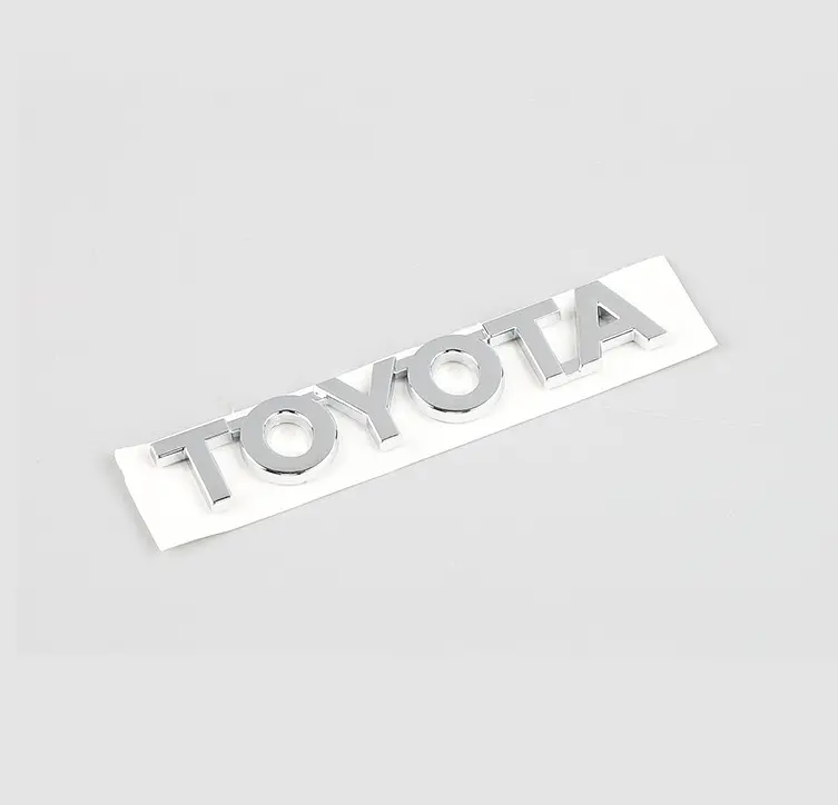Емблема напис Toyota Хром 115х20 мм Пластик на скотчі (Завод) - фото 3